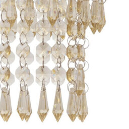 First Choice Lighting Set Of 2 Amber Jewel Tiered Light Shades - thumbnail 6