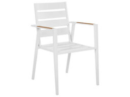 Beliani Garden Dining Set 4 Seater Maletto/taviano With Cushions Metal Marble Effect Grey - thumbnail 7
