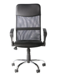 Alphason Orlando Mesh Office Chair With Wheels In Black - thumbnail 1
