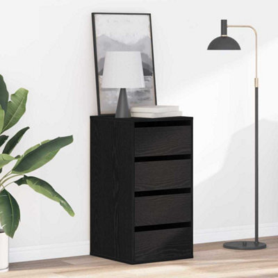 Walplus Chest Of Drawers Black Oak 40 X 41 X 76 Cm Engineered Wood - image 1