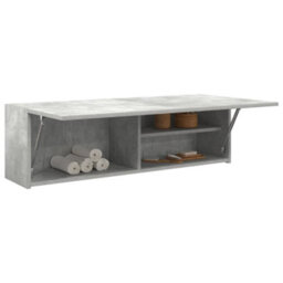Walplus Bathroom Wall Cabinet Concrete Grey 100X25X30 Cm Engineered Wood - thumbnail 4
