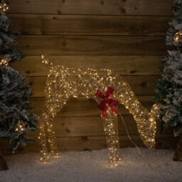 Samuel Alexander 72Cm Gold Twist Grazing Doe Light Up Christmas Decoration With 300 Warm White Leds - thumbnail 4