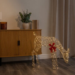 Samuel Alexander 72Cm Gold Twist Grazing Doe Light Up Christmas Decoration With 300 Warm White Leds - thumbnail 2