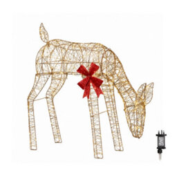 Samuel Alexander 72Cm Gold Twist Grazing Doe Light Up Christmas Decoration With 300 Warm White Leds - thumbnail 8