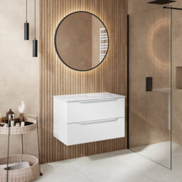 Affine 800mm Countertop Bathroom Vanity Unit Wall Hung Furniture Soft Close White - thumbnail 2