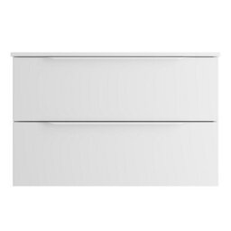 Affine 800mm Countertop Bathroom Vanity Unit Wall Hung Furniture Soft Close White - thumbnail 4