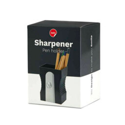 Balvi Black Pencil Sharpener Shaped Home Office, School Desk Organiser Plastic Pen Pot Holder - thumbnail 4