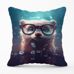 Warren Reed Designer Ferret Splashart Water Outdoor Cushion 45Cm X 45Cm - thumbnail 1