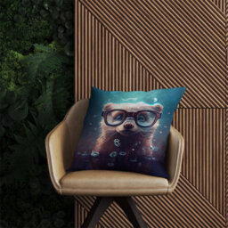 Warren Reed Designer Ferret Splashart Water Outdoor Cushion 45Cm X 45Cm - thumbnail 2