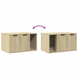 Vidaxl Cat Litter Box Enclosure Sonoma Oak 80X50X45 Cm Engineered Wood - thumbnail 8