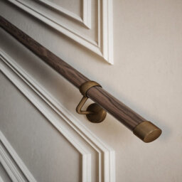 Rothley Wooden Handrail Kits / Ebony  - Antique Brass - thumbnail 2