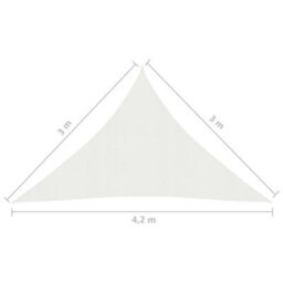Berkfield Sunshade Sail 160 G/m2 White 3X3X4.2 M Hdpe - thumbnail 6