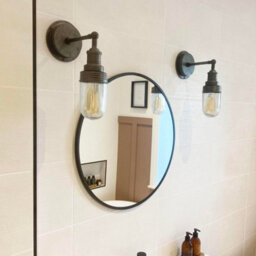 Industville Brooklyn Outdoor & Bathroom Wall Light, Pewter Holder, Pewter Ring - thumbnail 3