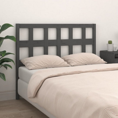 Berkfield Bed Headboard Grey 165.5X4X100 Cm Solid Wood Pine - image 1