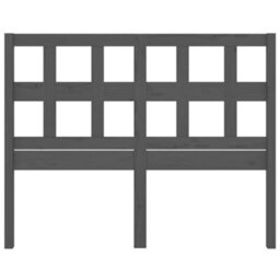 Berkfield Bed Headboard Grey 165.5X4X100 Cm Solid Wood Pine - thumbnail 4
