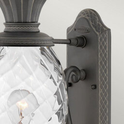 Luminosa Lighting Elstead Plantation 1 Light Medium Outdoor Wall Lantern Museum Black Ip44 - thumbnail 4