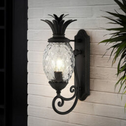 Luminosa Lighting Elstead Plantation 1 Light Medium Outdoor Wall Lantern Museum Black Ip44 - thumbnail 3