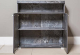 Arte Elegant Schiefer India 45 Highboard Cabinet, 2 Doors, 1 Open Shelf, Optional Led, H920mm W910mm D390mm - thumbnail 2
