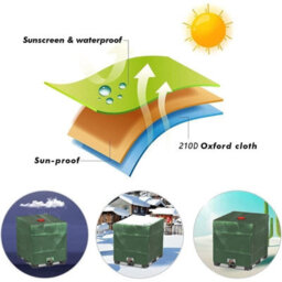 Tarpaulin For 1000L Ibc Tank, Water Tank Tarpaulin, Protective Cover, Dustproof Green - 120 X 100 116 Cm - thumbnail 2