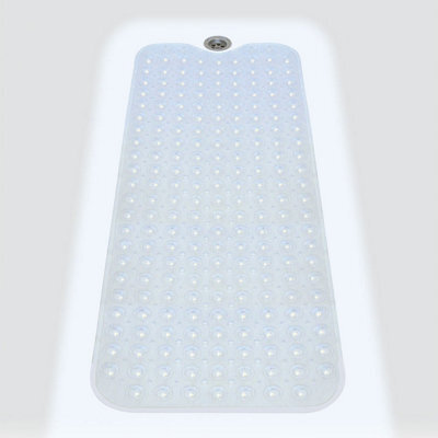 Bath Mat With Suction Grip, Machine Washable & Mould Resistant, Full-Length Non-Slip Mat, 98X39Cm - image 1
