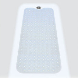 Bath Mat With Suction Grip, Machine Washable & Mould Resistant, Full-Length Non-Slip Mat, 98X39Cm - thumbnail 1
