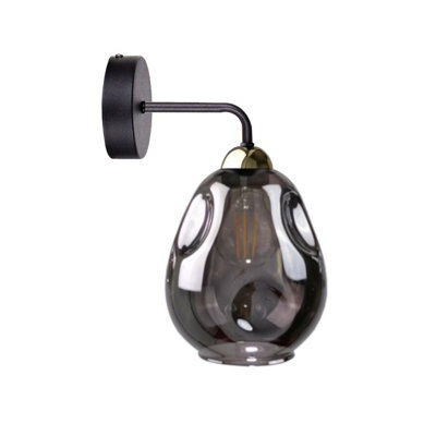 Luminosa Lighting Luminosa Loki Dome Wall Lamp Black, 23Cm, 1X E27