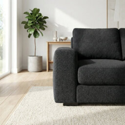 Abakus Direct Boston 3 Seater Sofa In Black Basket Weave - thumbnail 6