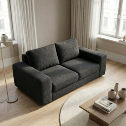 Abakus Direct Boston 3 Seater Sofa In Black Basket Weave - thumbnail 3