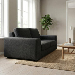 Abakus Direct Boston 3 Seater Sofa In Black Basket Weave - thumbnail 7