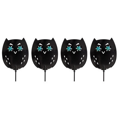 4 X Life-Sized Decoy Owls - Weatherproof Bird, Cat, Rodent & Small Mammal Garden Scaring Device With Realistic Reflective Eyes - image 1