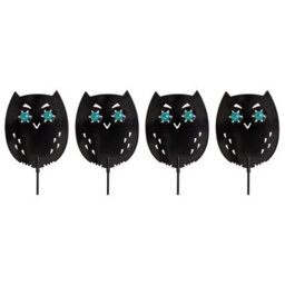 4 X Life-Sized Decoy Owls - Weatherproof Bird, Cat, Rodent & Small Mammal Garden Scaring Device With Realistic Reflective Eyes - thumbnail 1