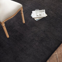 Bedlooms Black Pashmina Rug 200X290Cm, Soft Thick Piles, Hypoallergenic Modern Area Rugs And Bedroom Rug - thumbnail 2