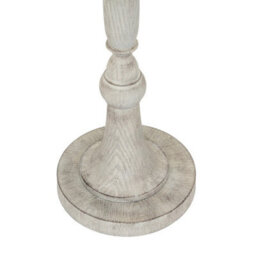 Hill Interiors Stella Floor Lamp With Linen Shade - Resin - L41 X W41 X H154 Cm - White - thumbnail 3