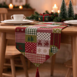Sueving 1 Pack Red Green White Plaid Christmas Table Runner Christmas Decorations For Christmas Party Table Decor - thumbnail 5