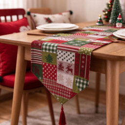 Sueving 1 Pack Red Green White Plaid Christmas Table Runner Christmas Decorations For Christmas Party Table Decor - thumbnail 4
