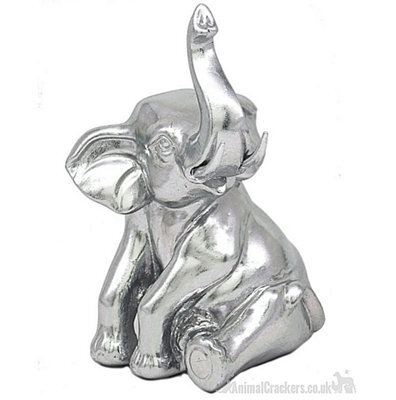 Animal Crackers Sitting Elephant Figurine From The 'silver Art' Range By Lesser & Pavey - image 1