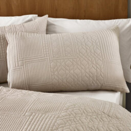 Catherine Lansfield Folkstone Geo Double Duvet Cover Set With Pillowcases Natural - thumbnail 2
