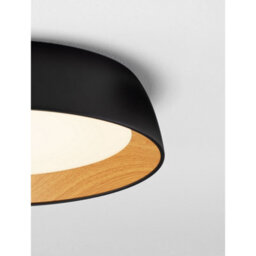 Luminosa Lighting Luminosa Sigi 45Cm Flush Ceiling Light Sandy Black, Wood Triac Dimmable Led 40W 3081Lm 3000K - thumbnail 5