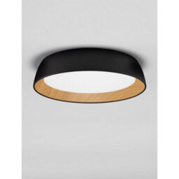 Luminosa Lighting Luminosa Sigi 45Cm Flush Ceiling Light Sandy Black, Wood Triac Dimmable Led 40W 3081Lm 3000K - thumbnail 3