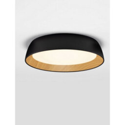 Luminosa Lighting Luminosa Sigi 45Cm Flush Ceiling Light Sandy Black, Wood Triac Dimmable Led 40W 3081Lm 3000K - thumbnail 4