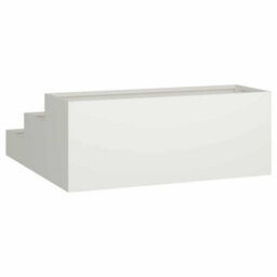 Berkfield Modern Garden Planter White 90 X 90 X 35 Cm Steel - thumbnail 5