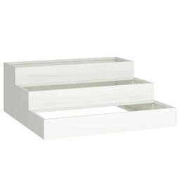 Berkfield Modern Garden Planter White 90 X 90 X 35 Cm Steel
