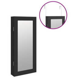 Vidaxl Mirror Jewellery Cabinet Wall Mounted Black 30X8.5X67 Cm - thumbnail 9