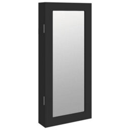 Vidaxl Mirror Jewellery Cabinet Wall Mounted Black 30X8.5X67 Cm - thumbnail 2