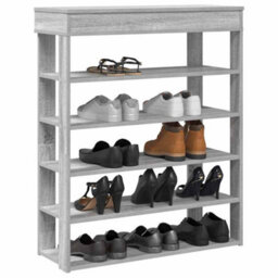 Vidaxl Shoe Rack Grey Sonoma 80X30X98 Cm Engineered Wood - thumbnail 1