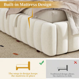 Single Ottoman Storage Bed With Shell-Shaped Headboard And Hydraulic Storage - thumbnail 9