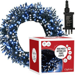 Globrite 100M 1000 Led Fairy Lights Blue White Plug In Indoor Outdoor String Lights With 8 Modes