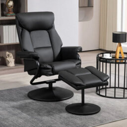 Swivel Recliner Chair With Footstool For Living Room - thumbnail 4