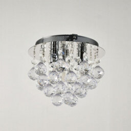 First Choice Lighting Set Of 2 Myriad - Jewelled Droplet Chrome Flush Ceiling Lights - thumbnail 3