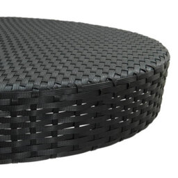 Berkfield 5 Piece Garden Bar Set With Cushions Poly Rattan Black - thumbnail 7